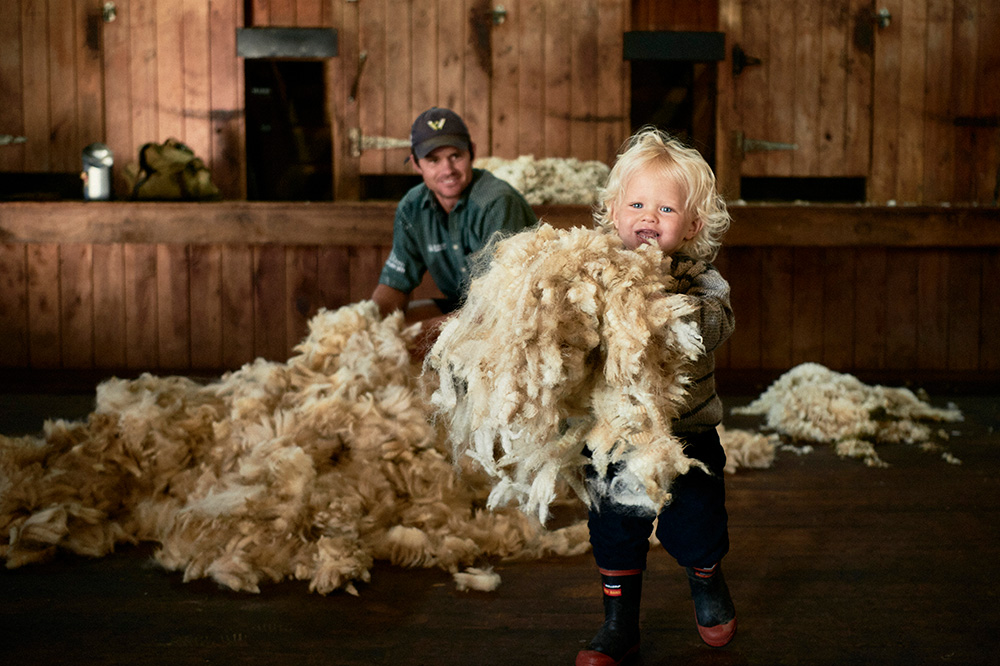 Two generations of wool growers and lovers.